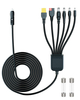 Автомобильный зарядный кабель, совместимый с Jackery Anker EcoFlow 16AWG, зарядное устройство для автомобильного прикуривателя, кабель 6 в 1, зарядка прикуривателя для портативной электростанции
