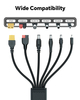 Автомобильный зарядный кабель, совместимый с Jackery Anker EcoFlow 16AWG, зарядное устройство для автомобильного прикуривателя, кабель 6 в 1, зарядка прикуривателя для портативной электростанции
